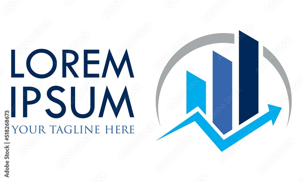 Blue Business Finance Grow Circle Logo Design Blue Business Finance Grow Circle Logo Design