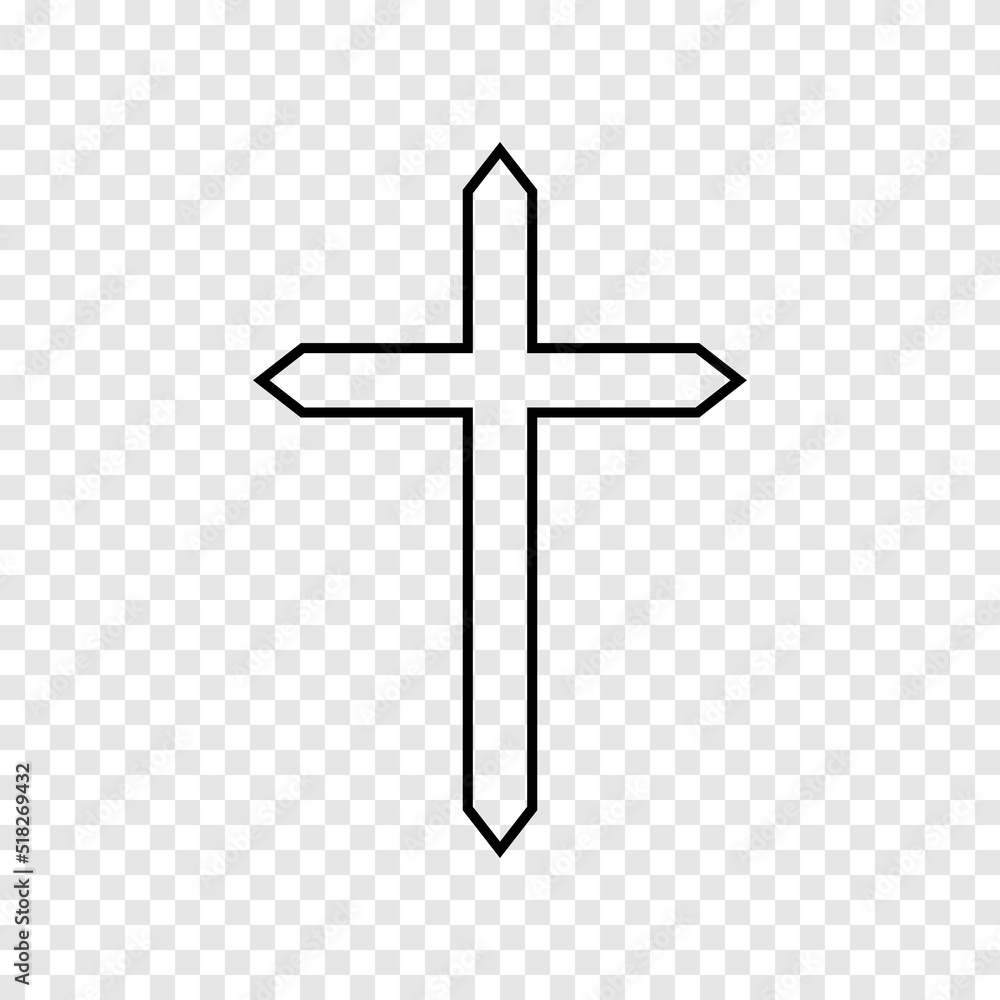 Christian cross icon simple design Christian cross icon simple design