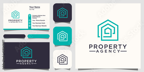 Real Estate Apartment Building construction Logo design template