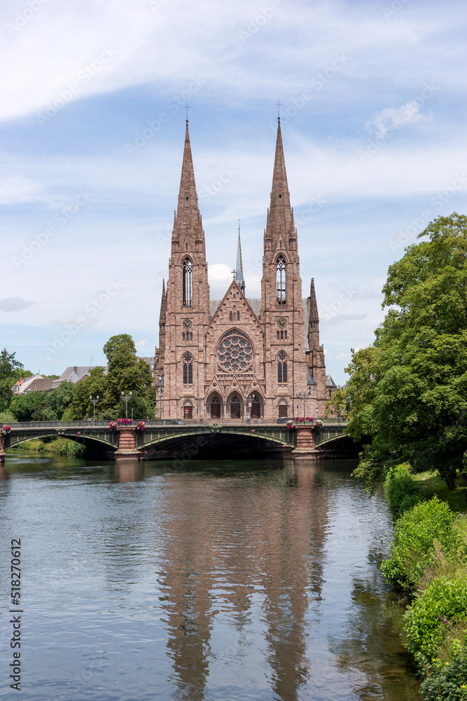 Church of St. Paul in Strasbourg. Alsace. France