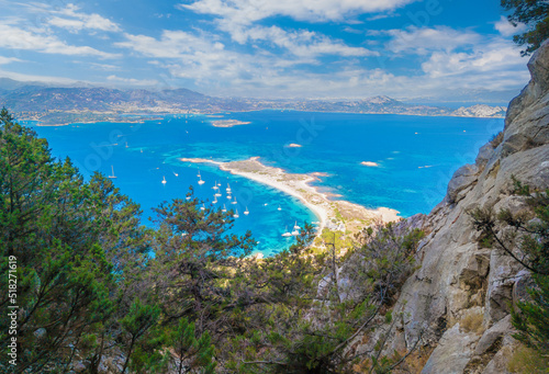 Isola di Tavolara in Sardegna (Italy) - The worderful mountain island in Sardinia region, with beach, blue sea, and incredible alpinistic trekking to the summit named Punta Cannone. © ValerioMei