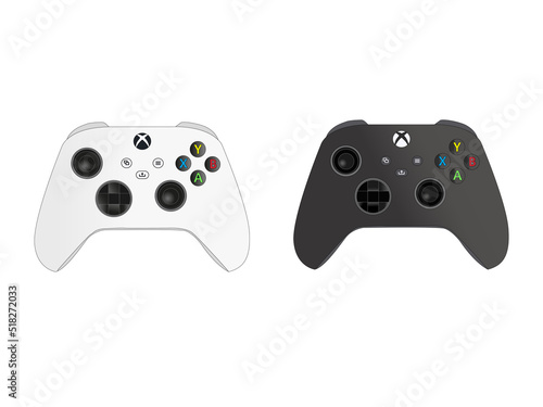 Xbox white and black Gamepads photo