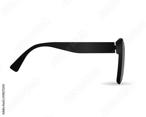 Dark glasses side view template