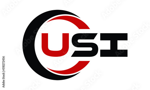 USI swoosh three letter logo design vector template | monogram logo | abstract logo | wordmark logo | letter mark logo | business logo | brand logo | flat logo | minimalist logo | text | word | symbol
