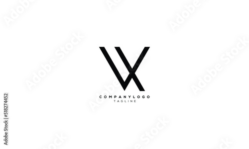 VX XV Abstract initial monogram letter alphabet logo design