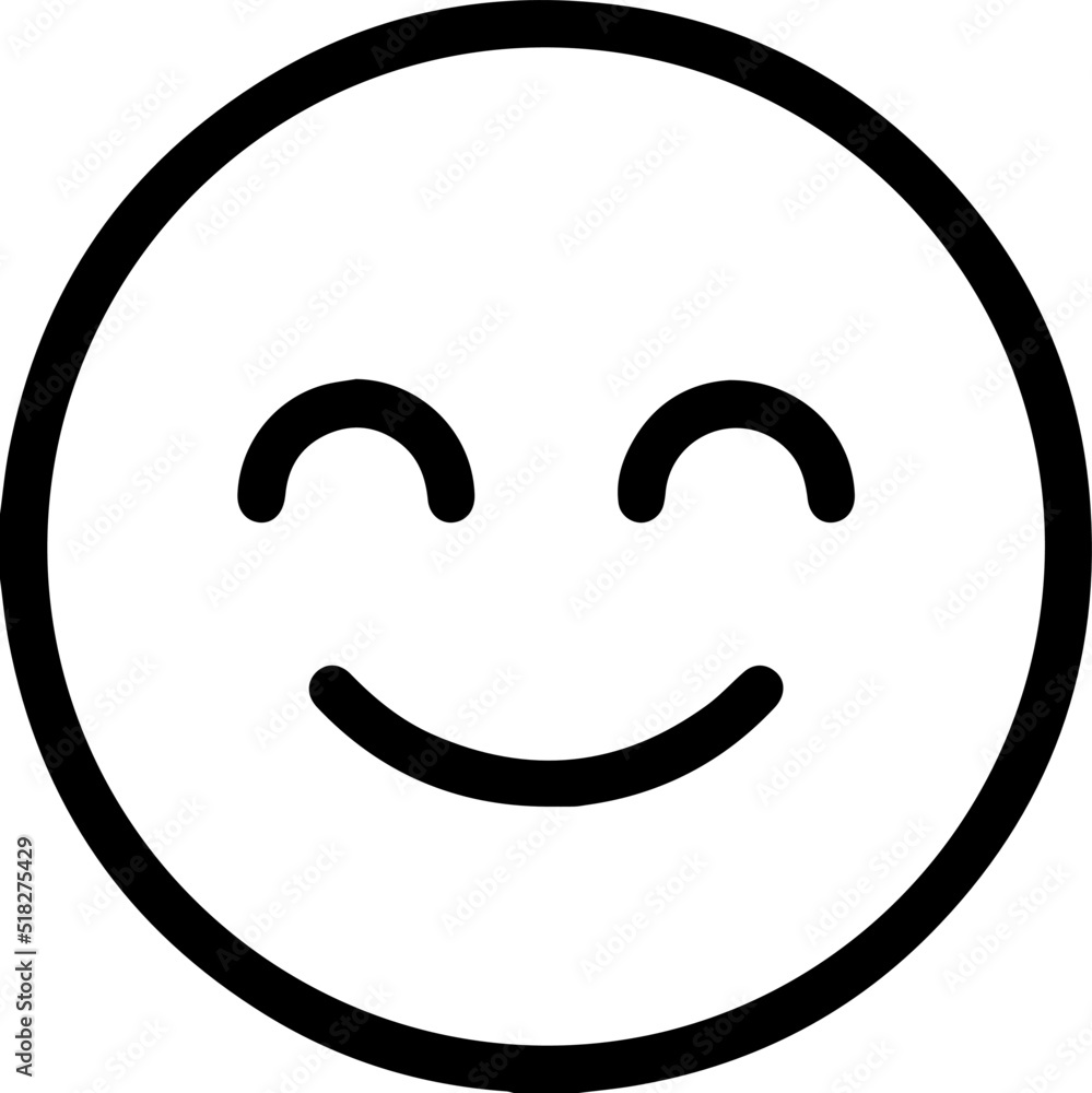 smile vector icon - linear and minimalist style. smile vector icon - linear and minimalist style.