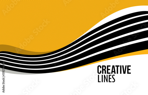 3D lines in motion vector abstract background, creative and dimensional curved stripes dynamic composition, motion and technology.