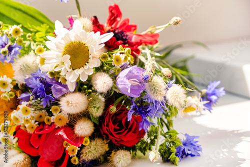summer bouquet on the table