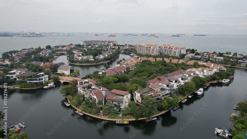 Sentosa, Singapore - July 14, 2022: The Landmark Buildings and Tourist Attractions of Sentosa Island, Singapore
