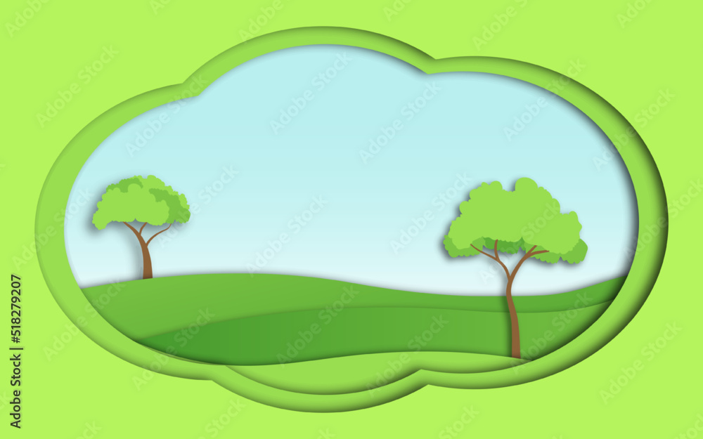 Eco green nature forest scenery landscape . Nature landscape with hills, trees, sun, blue sky and mountains creative idea concept in paper cut craft art style. Vector illustration.
Eco green nature forest scenery landscape . Nature landscape with hills, trees, sun, blue sky and mountains creative idea concept in paper cut craft art style. Vector illustration.