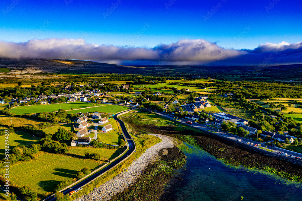 Ireland from above | Irish Coast, the Sea and the Village Ballyvaughan