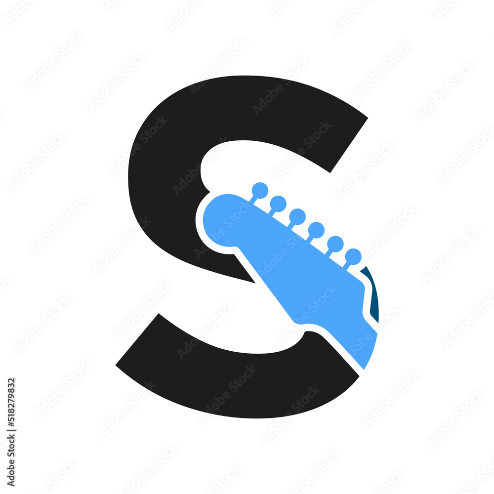 Music Logo On Letter S Vector Template Music Logo On Letter S Vector Template