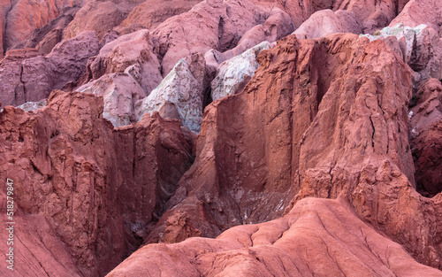Erosion textures in the volcanic Rainbow Valley (Valle de Arcoris) in the Atacama desert, Chile 