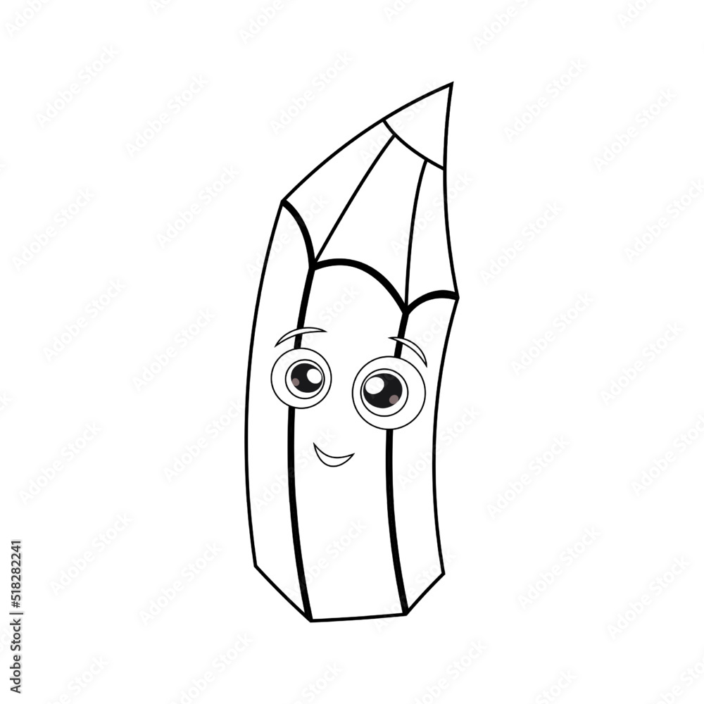 Cute vector pencil illustration for coloring book. Coloring book page