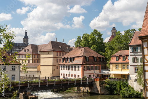 photography in the center of the historic medieval town of Bamberg, Bavaria