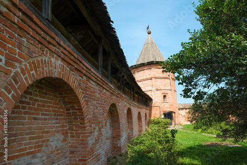 View of the Yuryev Kremlin (Archangel Michael Yurievsky Monastery), the city of Yuryev-Polsky, one of the oldest cities in the Moscow region. Vladimir region, Russia