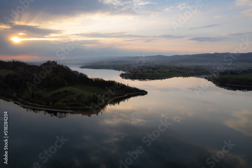 Fototapeta Naklejka Na Ścianę i Meble -  Sunset over lake in Poland
