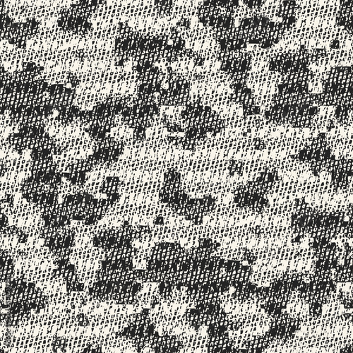 Monochrome M  lange Textured Camouflage Pattern 