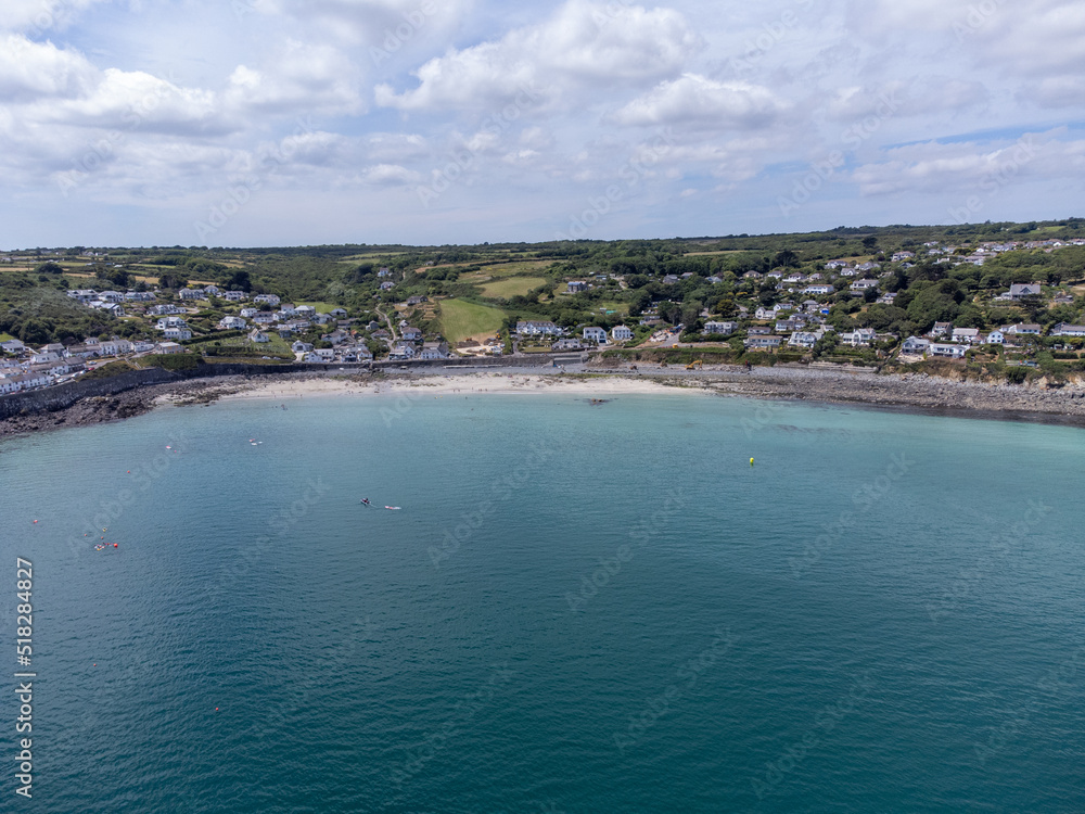 Coverack From the air Cornwall England uk 