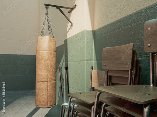 Punching Bag In Room photo