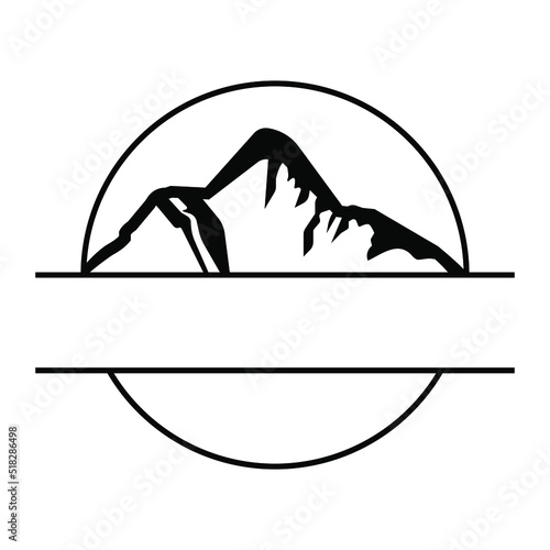 Mountains vector icon. wild life illustration sign. hike symbol or logo.