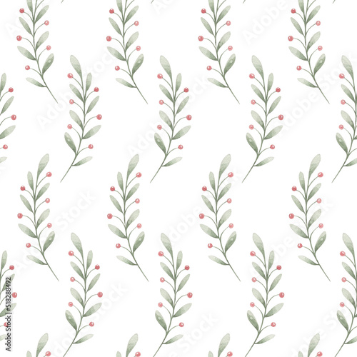 Watrercolor seamless floral pattern isolated.