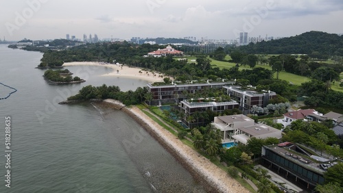 Sentosa, Singapore - July 14, 2022: The Landmark Buildings and Tourist Attractions of Sentosa Island, Singapore