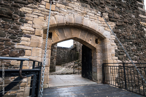 Blackness Castle Scotland pier entrance photo