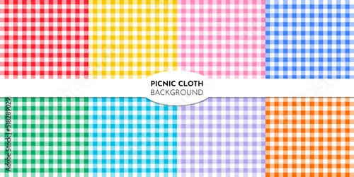 Colorful Picnic Fabric Pattern Set