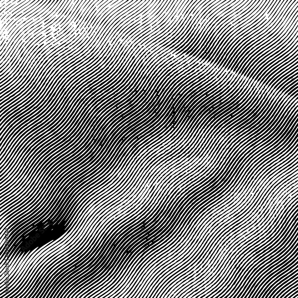 Vector graphic of engraving grunge texture. Abstract monochrome wavy etching background. Vector stock illustration isolated on white. Drawn hatching lines. Can used for Poster, and banner template.
Vector graphic of engraving grunge texture. Abstract monochrome wavy etching background. Vector stock illustration isolated on white. Drawn hatching lines. Can used for Poster, and banner template.