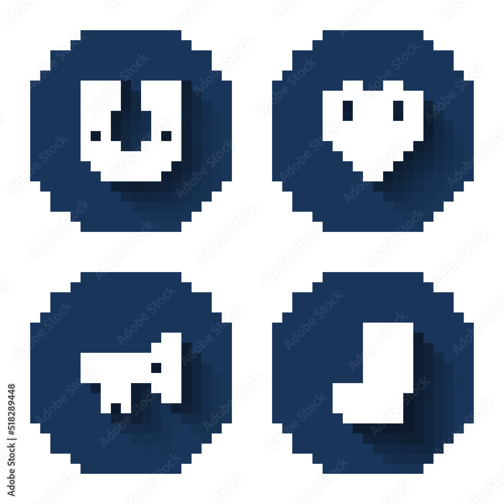Set line Horseshoe, Heart with clover trefoil leaf, Trumpet and Leprechaun boot with long shadow. Blue circle button. Vector Set line Horseshoe, Heart with clover trefoil leaf, Trumpet and Leprechaun boot with long shadow. Blue circle button. Vector