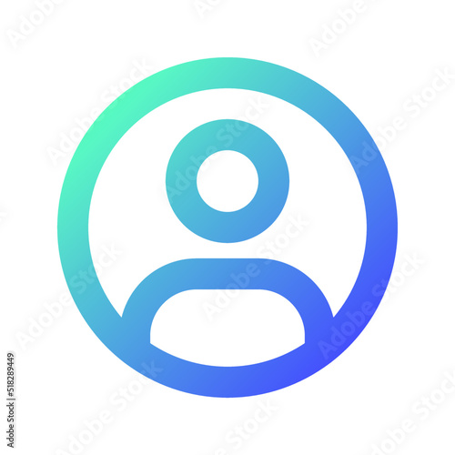 Select contact photo pixel perfect gradient linear ui icon. Put picture on profile. Assign caller image. Line color user interface symbol. Modern style pictogram. Vector isolated outline illustration