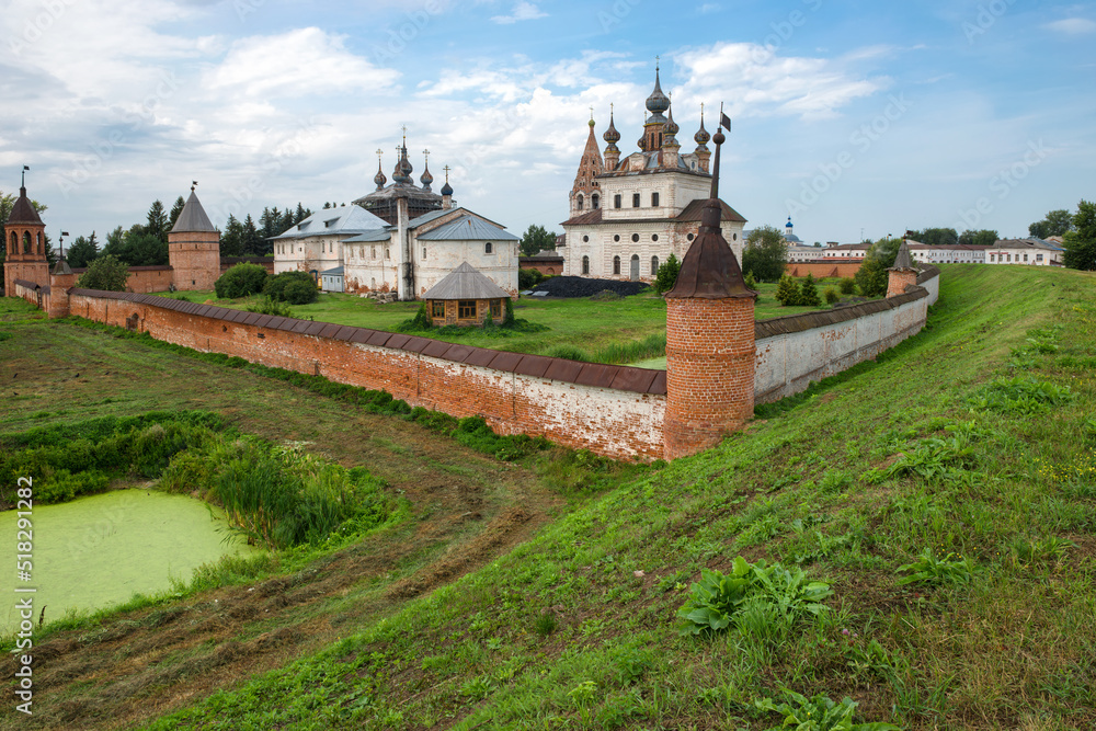 View of the Yuryev Kremlin (Archangel Michael Yurievsky Monastery), the city of Yuryev-Polsky, one of the oldest cities in the Moscow region. Vladimir region, Russia View of the Yuryev Kremlin (Archangel Michael Yurievsky Monastery), the city of Yuryev-Polsky, one of the oldest cities in the Moscow region. Vladimir region, Russia
