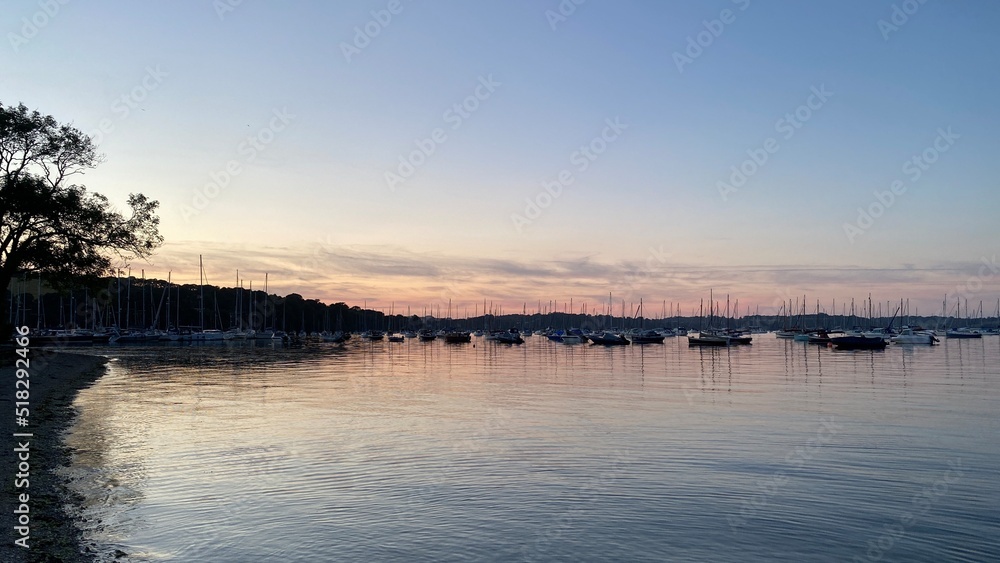 Mylor Harbour at sunset