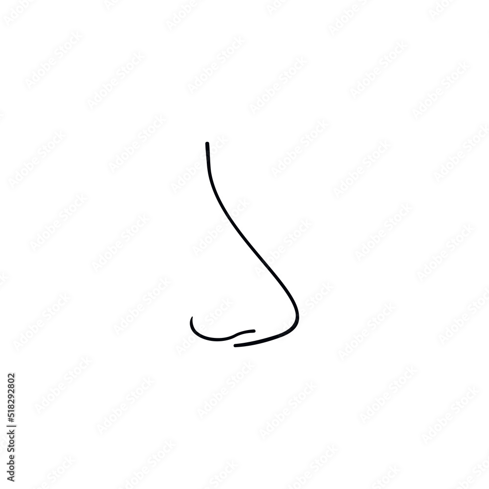Nose vector icon human. Breathing nose. Nose vector icon human. Breathing nose.