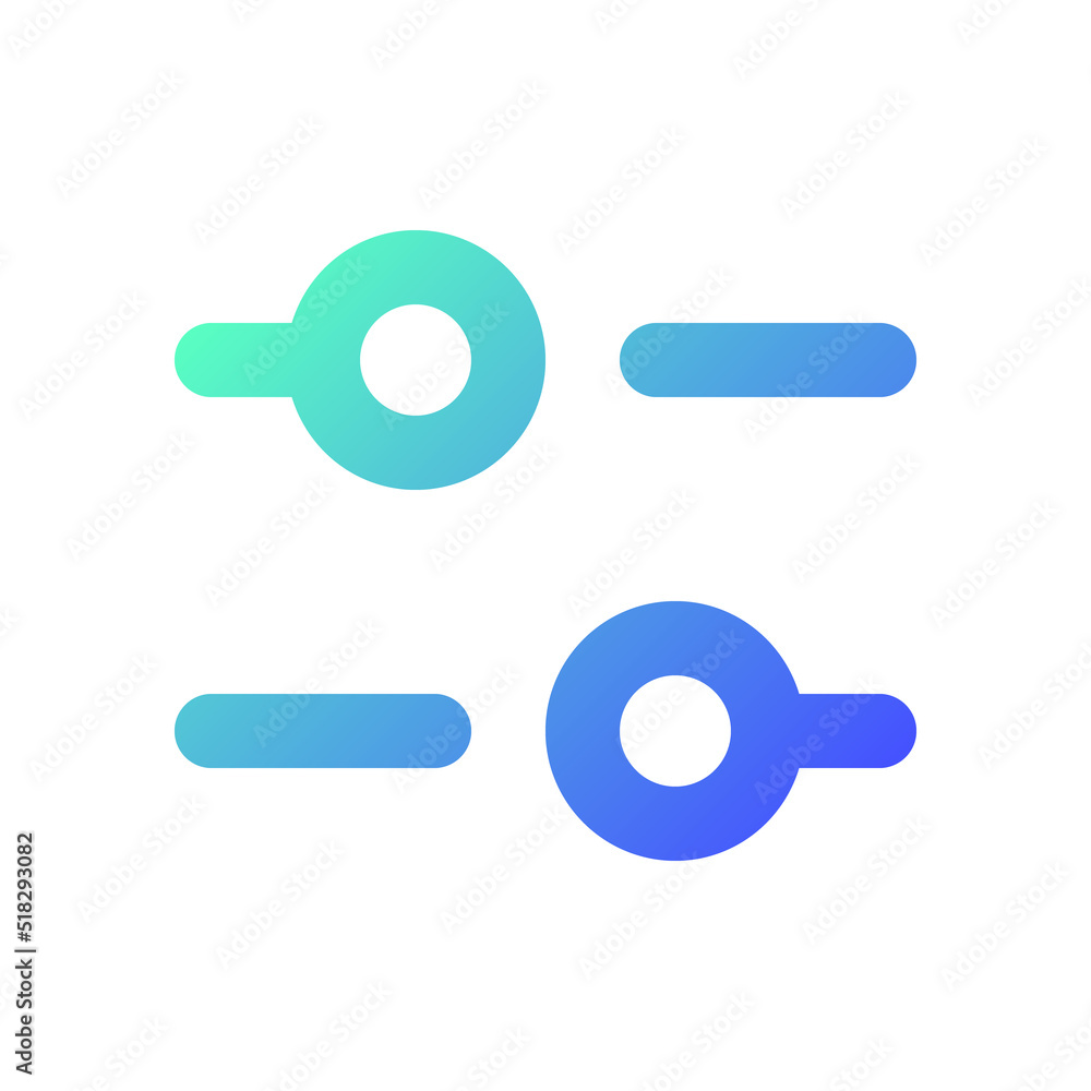 Horizontal adjust pixel perfect gradient linear ui icon. Equalizer setting. Sound option. Volume control. Line color user interface symbol. Modern style pictogram. Vector isolated outline illustration Horizontal adjust pixel perfect gradient linear ui icon. Equalizer setting. Sound option. Volume control. Line color user interface symbol. Modern style pictogram. Vector isolated outline illustration