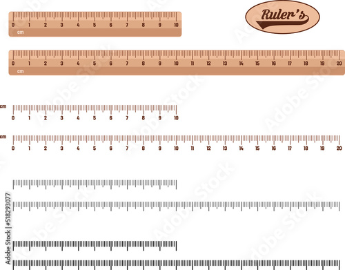 ruler vector, centimeter ruler, 10 cm and 20 cm wooden ruler, Centimeter measuring scale cm measurement indicator. Precise measurement centimeter icon tools of measure size indicator ruler to, archite