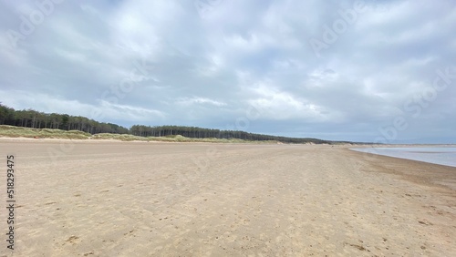 beach with stormy  sky photo