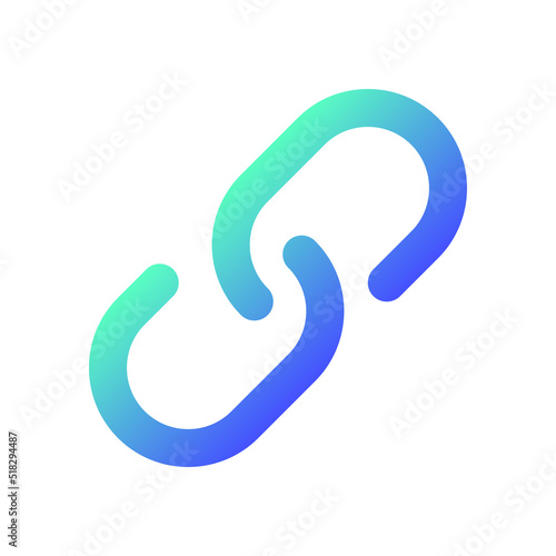Resources and links pixel perfect gradient linear ui icon. Sharing on social media. Linking chain. Line color user interface symbol. Modern style pictogram. Vector isolated outline illustration