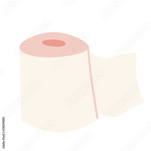 Toilet paper roll. Vector hand drawn element.