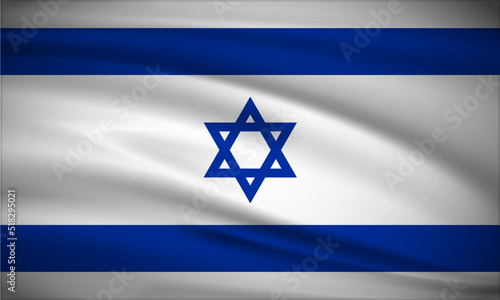 Elegant realistic Israel flag background. Israel Independence Day design