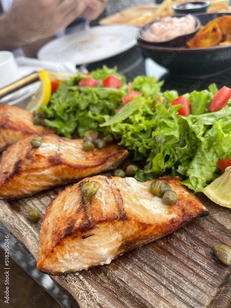 grilled fish on a grill