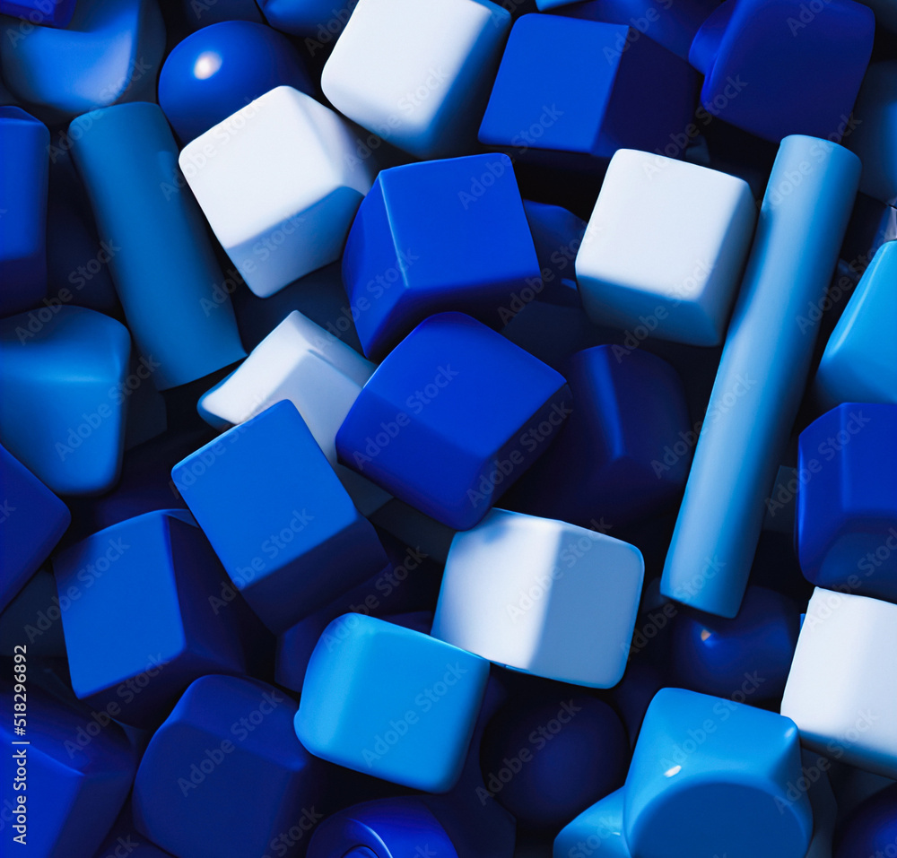Obraz premium Blue shapes background