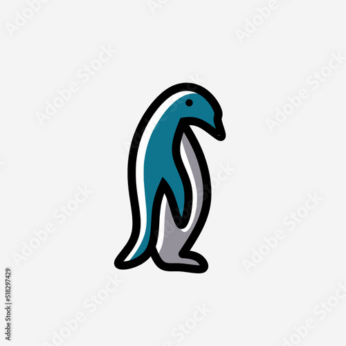 Vector illustration of penguin icon