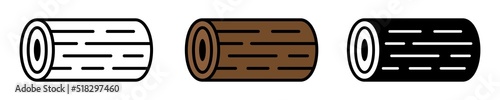 Wood icon. Log icon, vector illustrationPrint