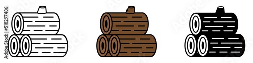 Wood icon. Log icon, vector illustration