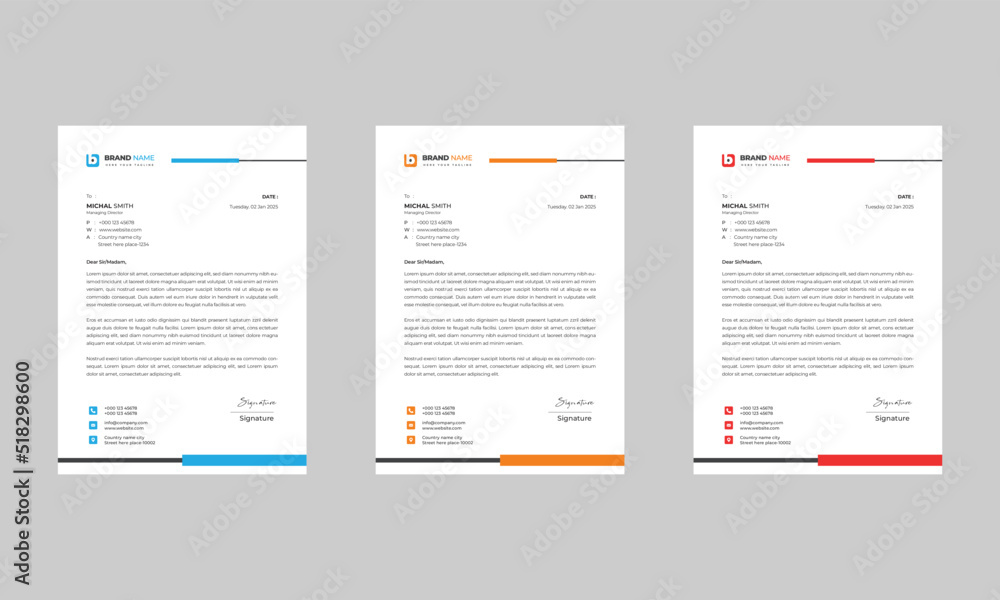 corporate letterhead design