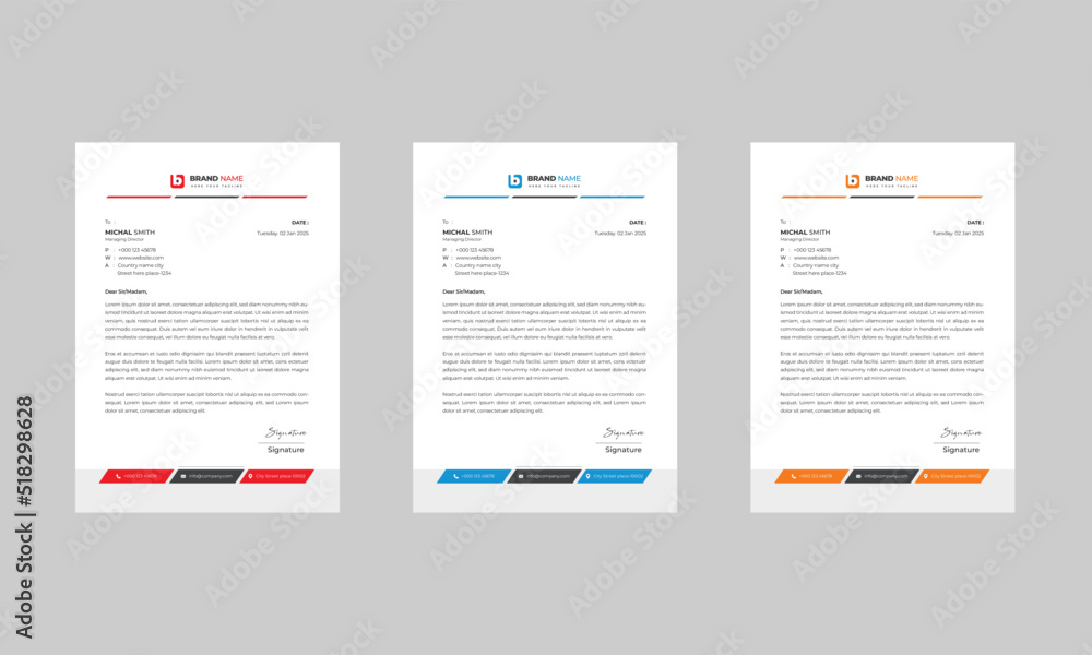 Corporate Letterhead Design Corporate Letterhead Design
