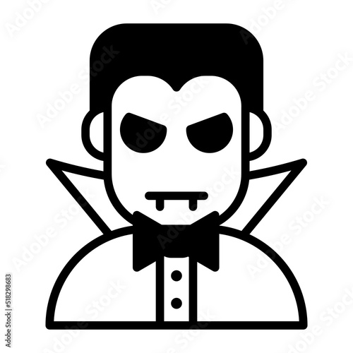 vampire glyph icon