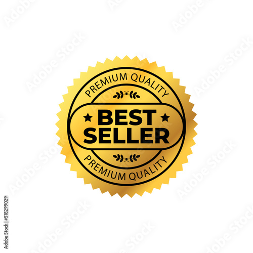 luxury bestseller gold badge and label
